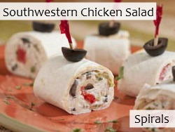 Southwestern Chicken Salad Spirals