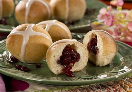 Cranberry Hot Cross Buns