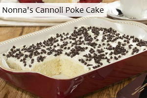 Nonna's Cannoli Poke Cake