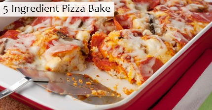 5-Ingredient Pizza Bake