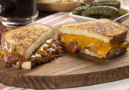 BBQ Pulled Pork Grilled Cheese