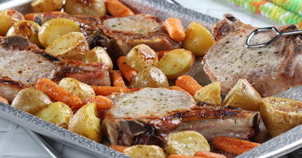 Pork Chop Sheet Pan Dinner