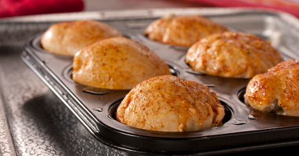 Secret Stuffed Chicken Muffins