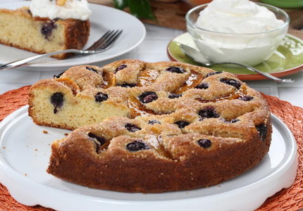 Blueberry-Peach Yogurt Cake