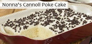 Nonna's Cannoli Poke Cake