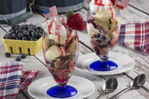 Patriotic Blueberry Pie Parfaits