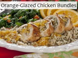 Orange-Glazed Chicken Bundles