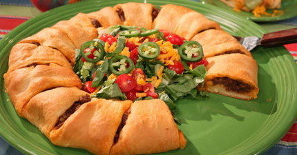 Crescent Roll Taco Ring