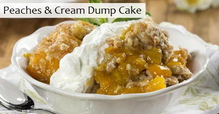 Peaches & Cream Dump Cake