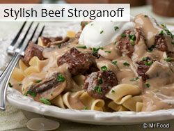 Stylish Beef Stroganoff