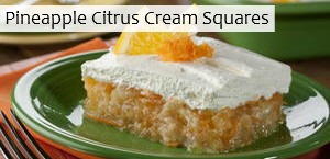 Pineapple Citrus Cream Squares