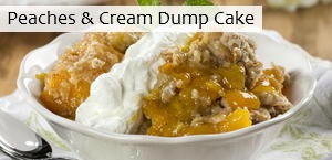 Peaches & Cream Dump Cake