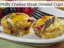 Philly Cheese Steak Omelet Cups