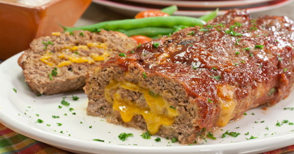 Cheesy Stuffed Meatloaf