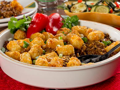 Potato Tot Enchilada Casserole Potato Tot Enchilada Casserole