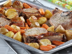 Pork Chops Sheet Pan Dinner