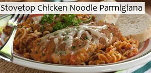 Stovetop Chicken Noodle Parmigiana