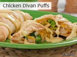 Chicken Divan Puffs