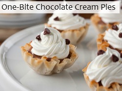 One-Bite Chocolate Cream pies