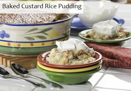 Baked Custard Rice Pudding