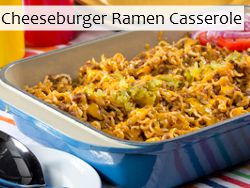 Cheeseburger Ramen Casserole