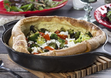 Broccoli 'n' Feta Dutch Baby