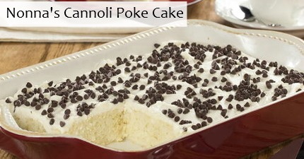 Nonna's Cannoli Poke Cake