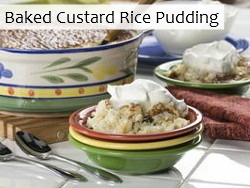 Baked Custard Rice Pudding