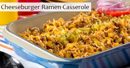 Cheeseburger Ramen Casserole