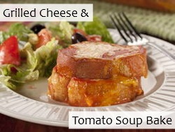 Grilled Cheese & Tomato Soup Bake