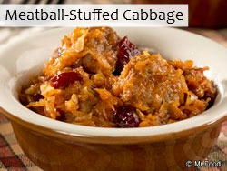 Meatball-Stuffed Cabbage