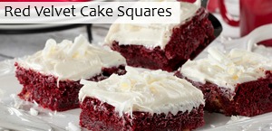Red Velvet Cake Squares