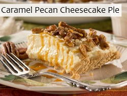 Caramel Pecan Cheesecake Pie