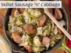 Skillet Sausage 'n' Cabbage