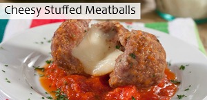 Cheesy Stuffed Meatballs