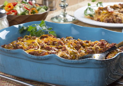 Layered Spaghetti Casserole