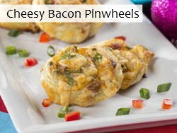 Cheesy Bacon Pinwheels Cheesy Bacon Pinwheels