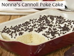 Nonna's Cannoli Poke Cake