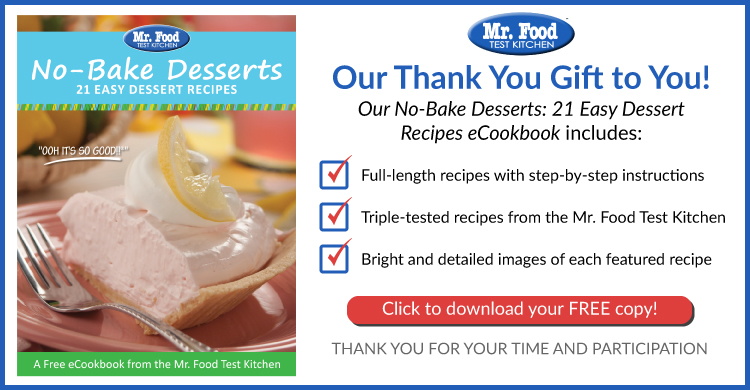 Our thank you gift to you! No-Bake Desserts: 21 Easy Dessert Recipes eCookbook