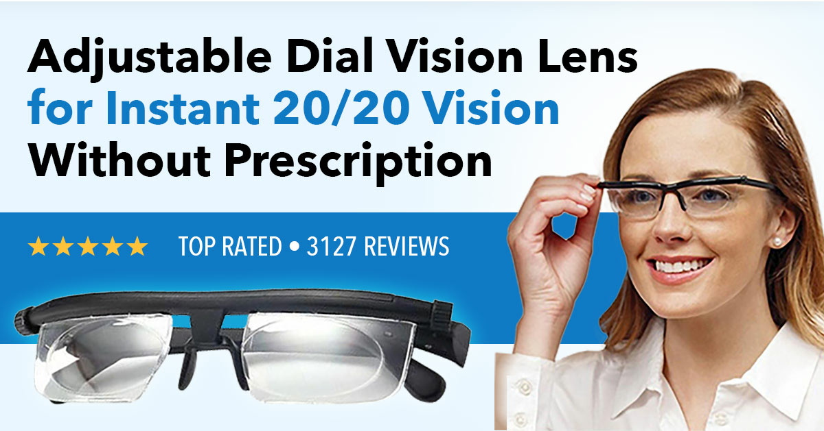 Adjustable Dial Vision Lens for Instant 20/20 Vision Without Prescription