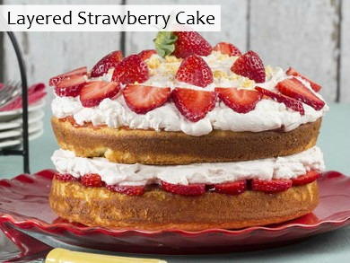 Layered Strawberry Cake